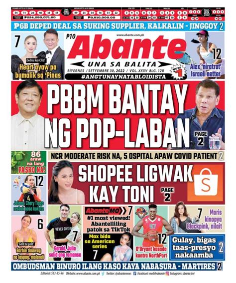 abante una sa balita|Abante News Online .